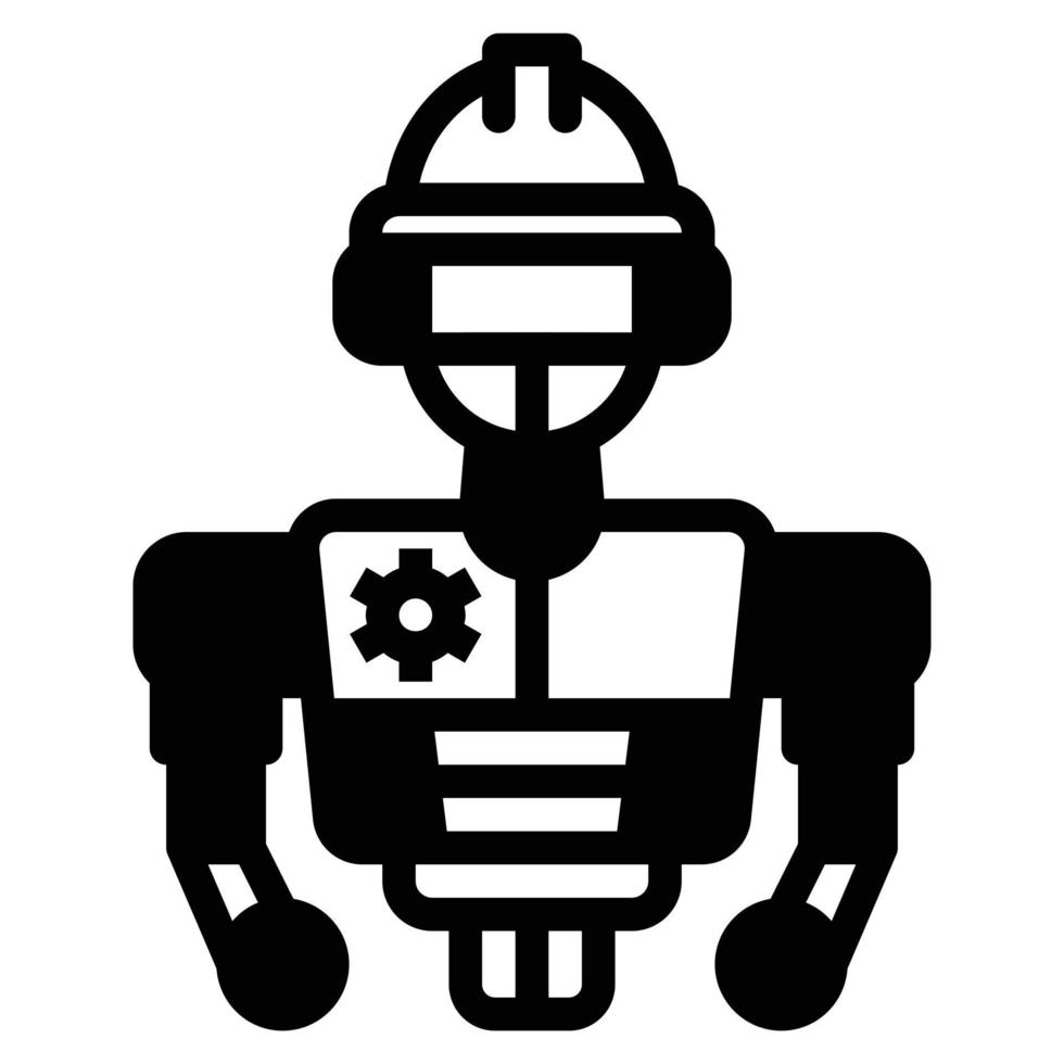 illustration vectorielle d'icône d'ingénierie robotique. éducation . La technologie vecteur