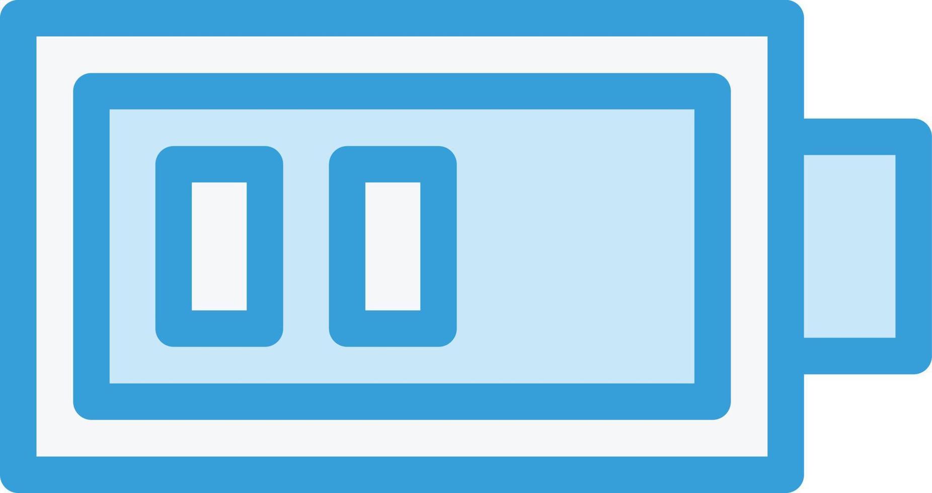 illustration de conception d'icône de vecteur de demi-batterie