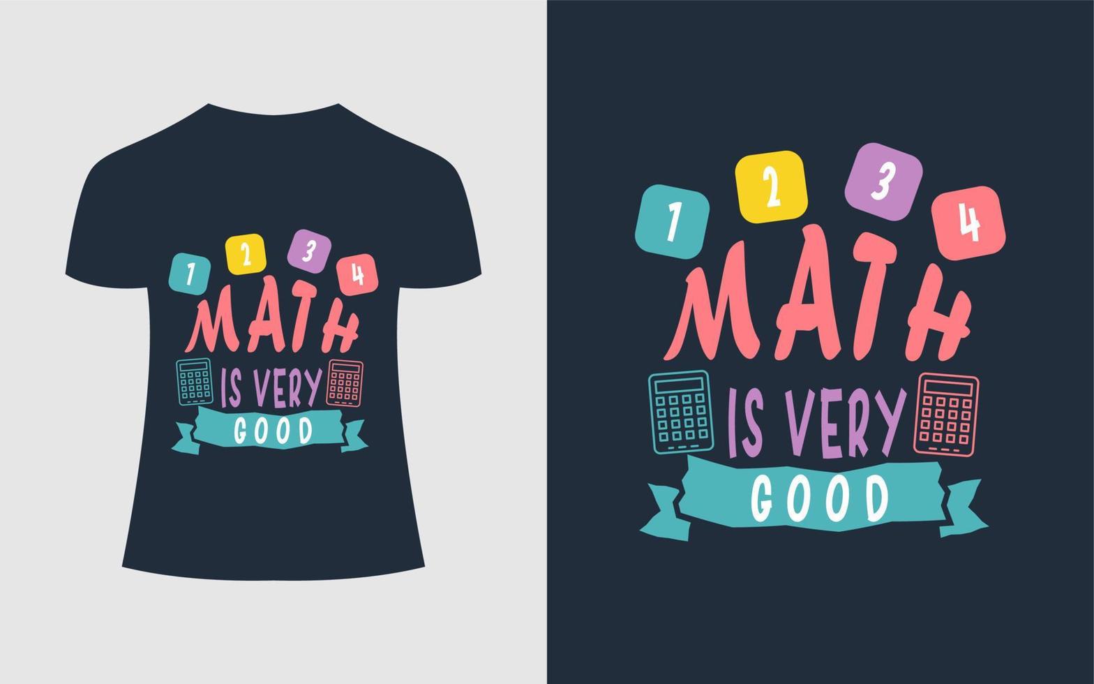 citation de concept de professeur de conception de t-shirt de mathématiques - 1234 les mathématiques sont très bonnes vecteur