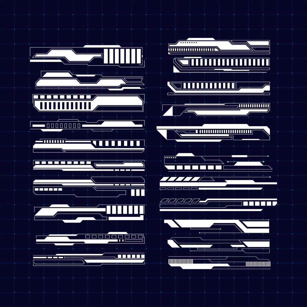 conception de frontière concept cyber techno hud vecteur