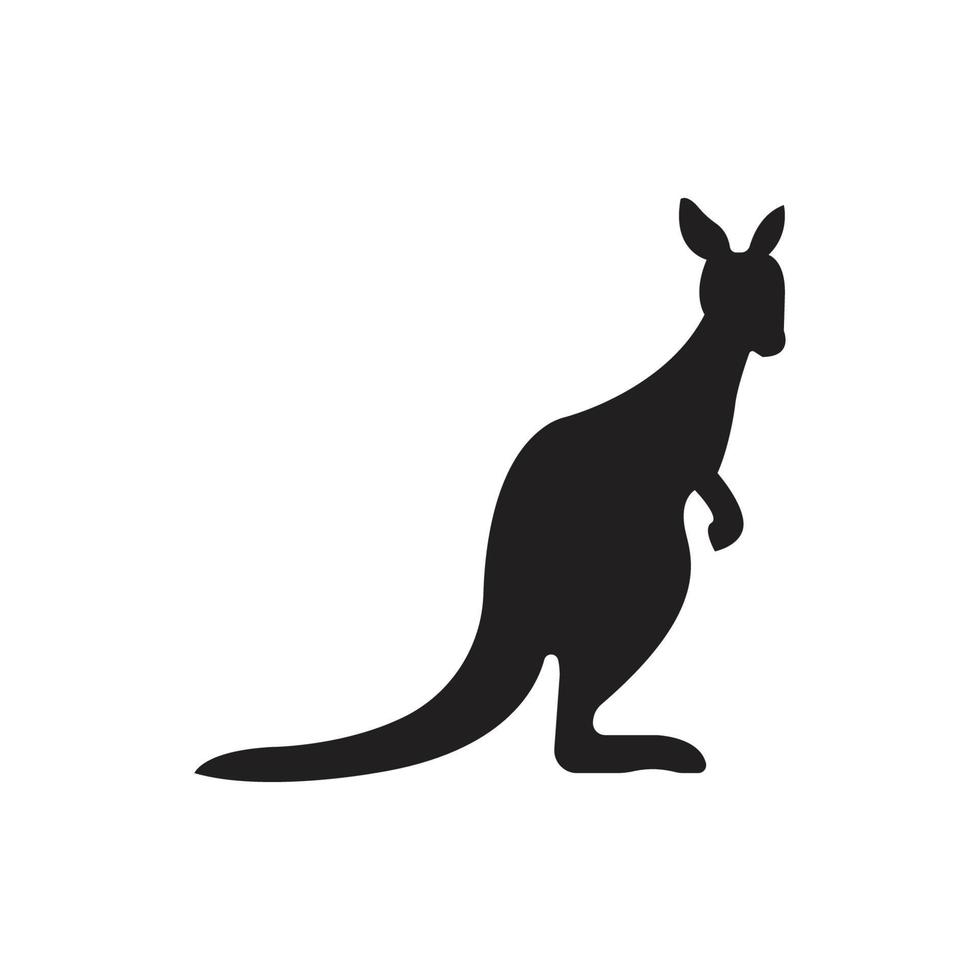 modèle de logo kangourou conception d'illustration vectorielle vecteur