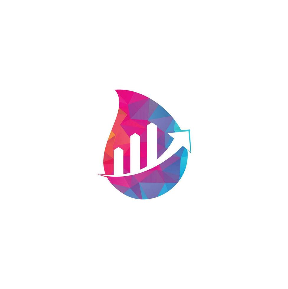 business finance drop shape concept logo template vector icon design. logo des finances. économie finance graphique bar entreprise productivité logo icône