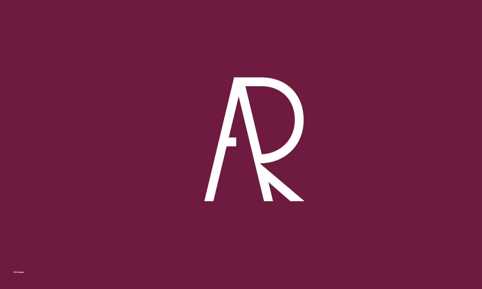 alphabet lettres initiales monogramme logo ar, ra, a et r vecteur