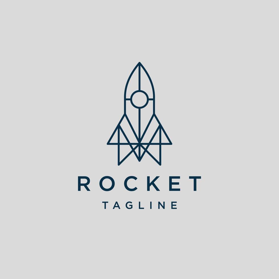 modèle de conception d'icône de vecteur de logo de fusée