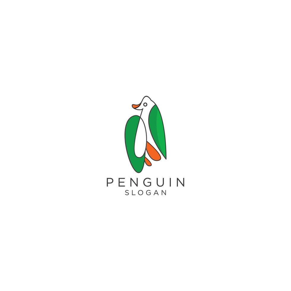 modèle d'icône de conception de logo de pingouin vecteur