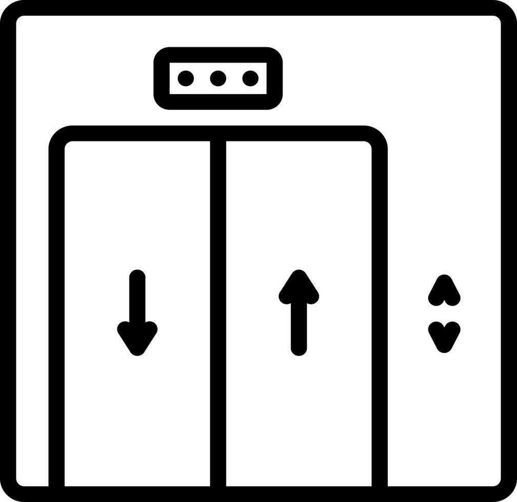 icône de ligne pour ascenseur vecteur