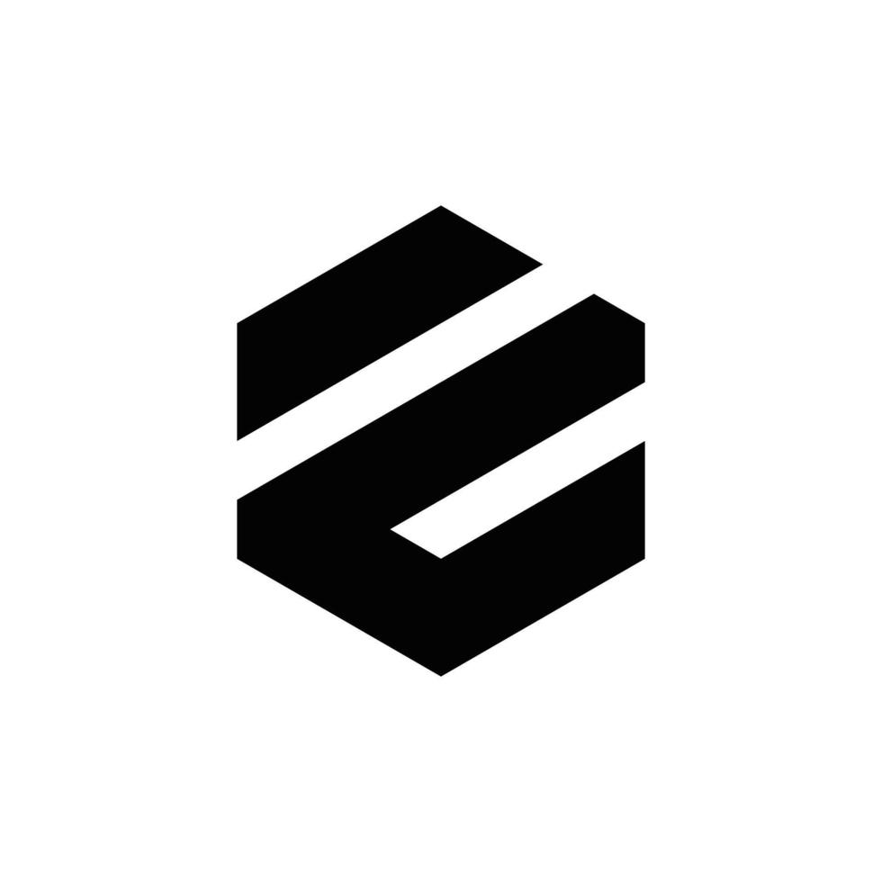 conception abstraite du logo monogramme initial e, icône pour les entreprises, modèle, simple, élégant vecteur