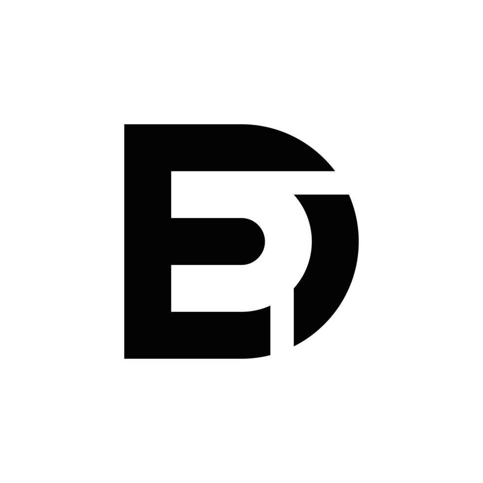 création de logo monogramme abstrait ed de initiales, icône pour entreprise, modèle, simple, élégant vecteur