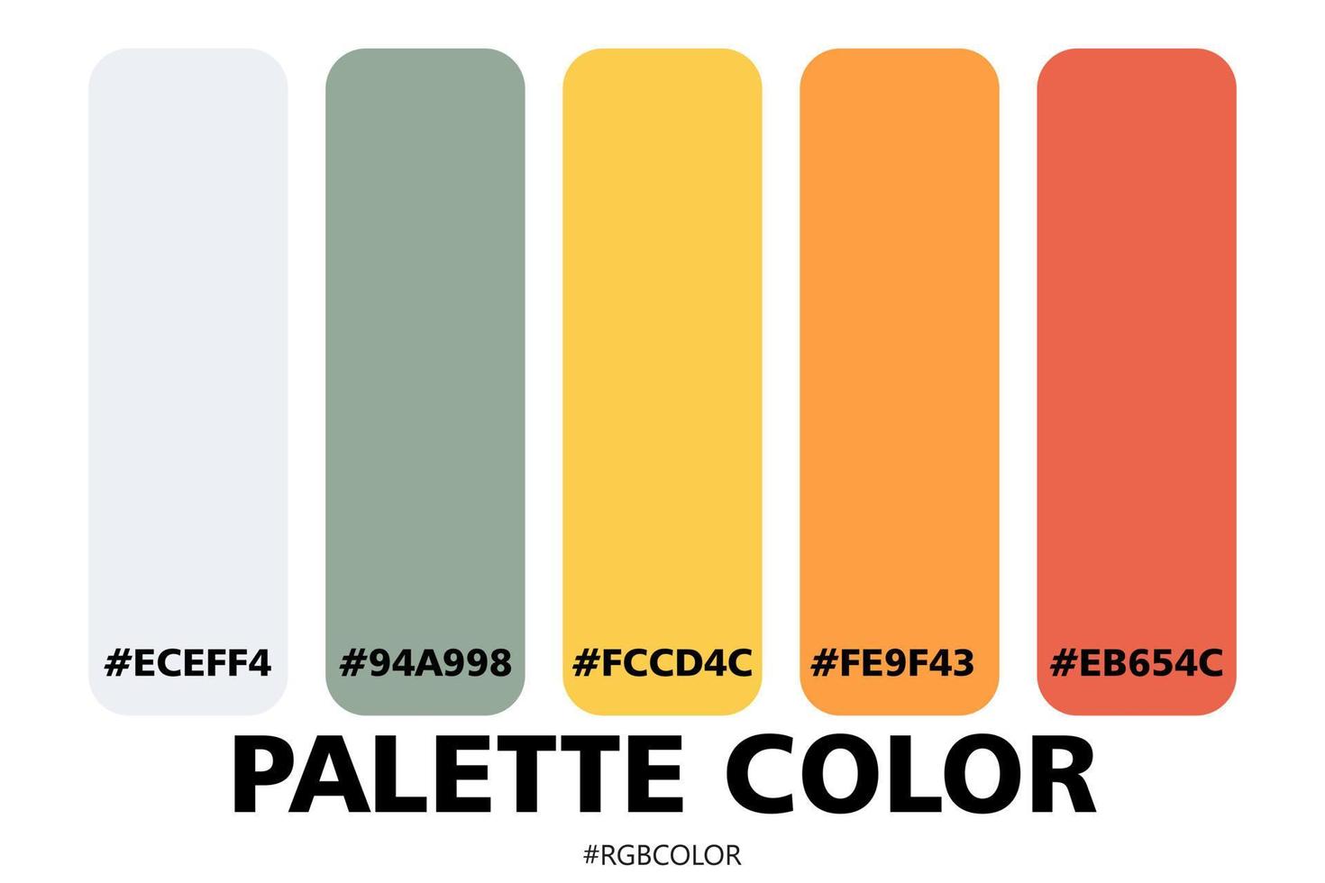 une collection de palettes de couleurs précises avec des codes, parfaites pour être utilisées par les illustrateurs vecteur