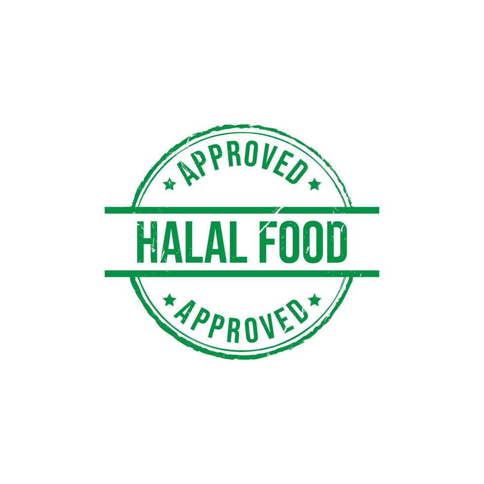 grunge certifié halal rond image vectorielle de timbre en caoutchouc vintage vecteur