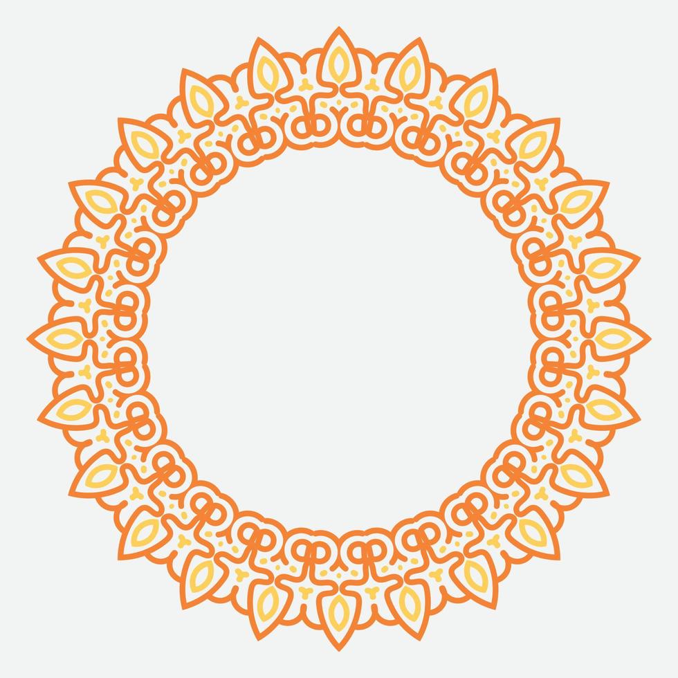 cadre circulaire. ornement rond. couronne pour la conception, modèle de logo. vecteur