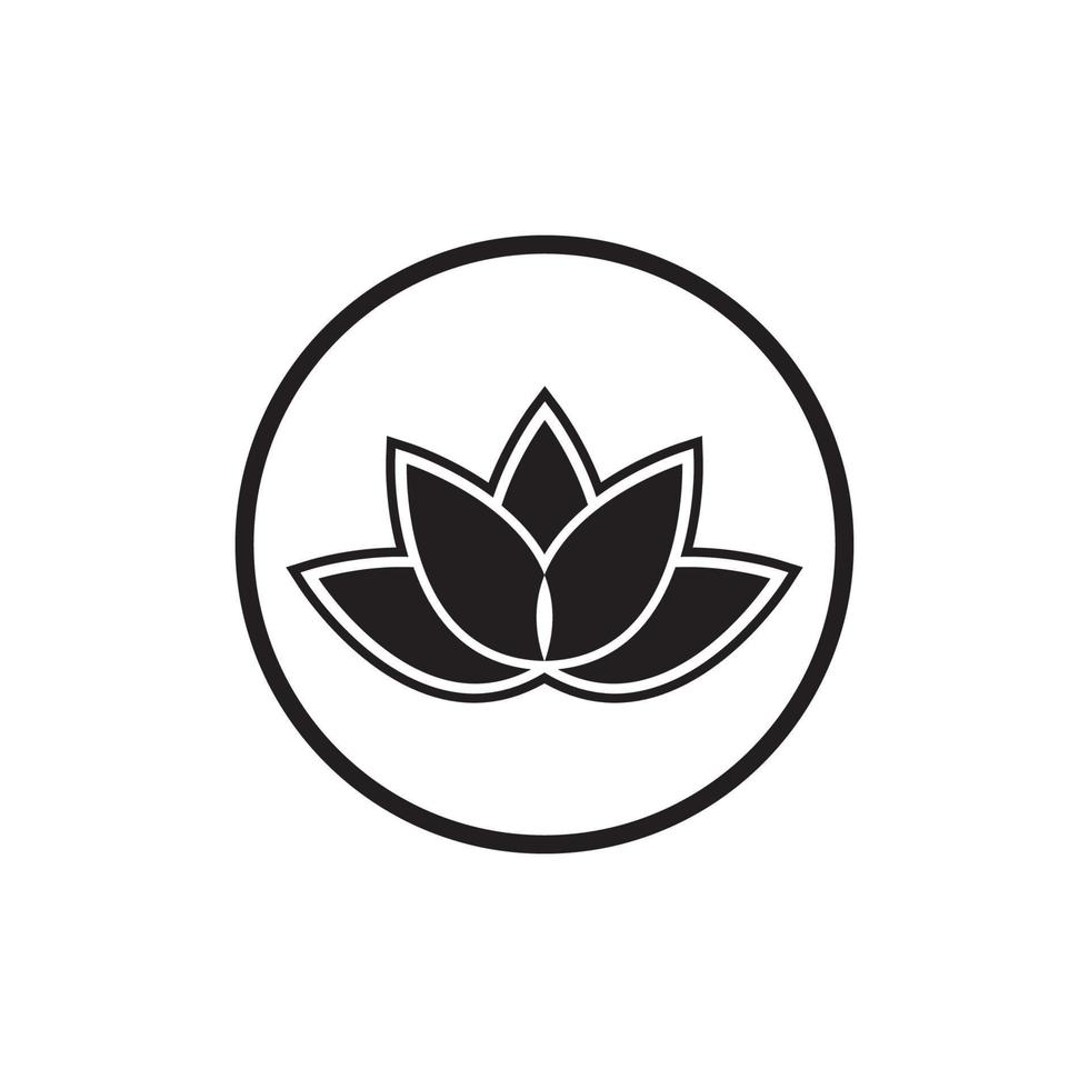 icône de modèle de logo de beauté vecteur fleurs de lotus design