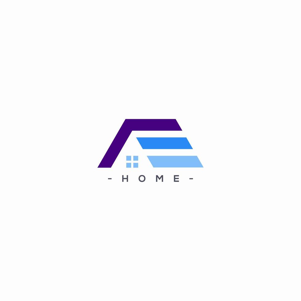 lettre initiale ae logo de la maison vecteur