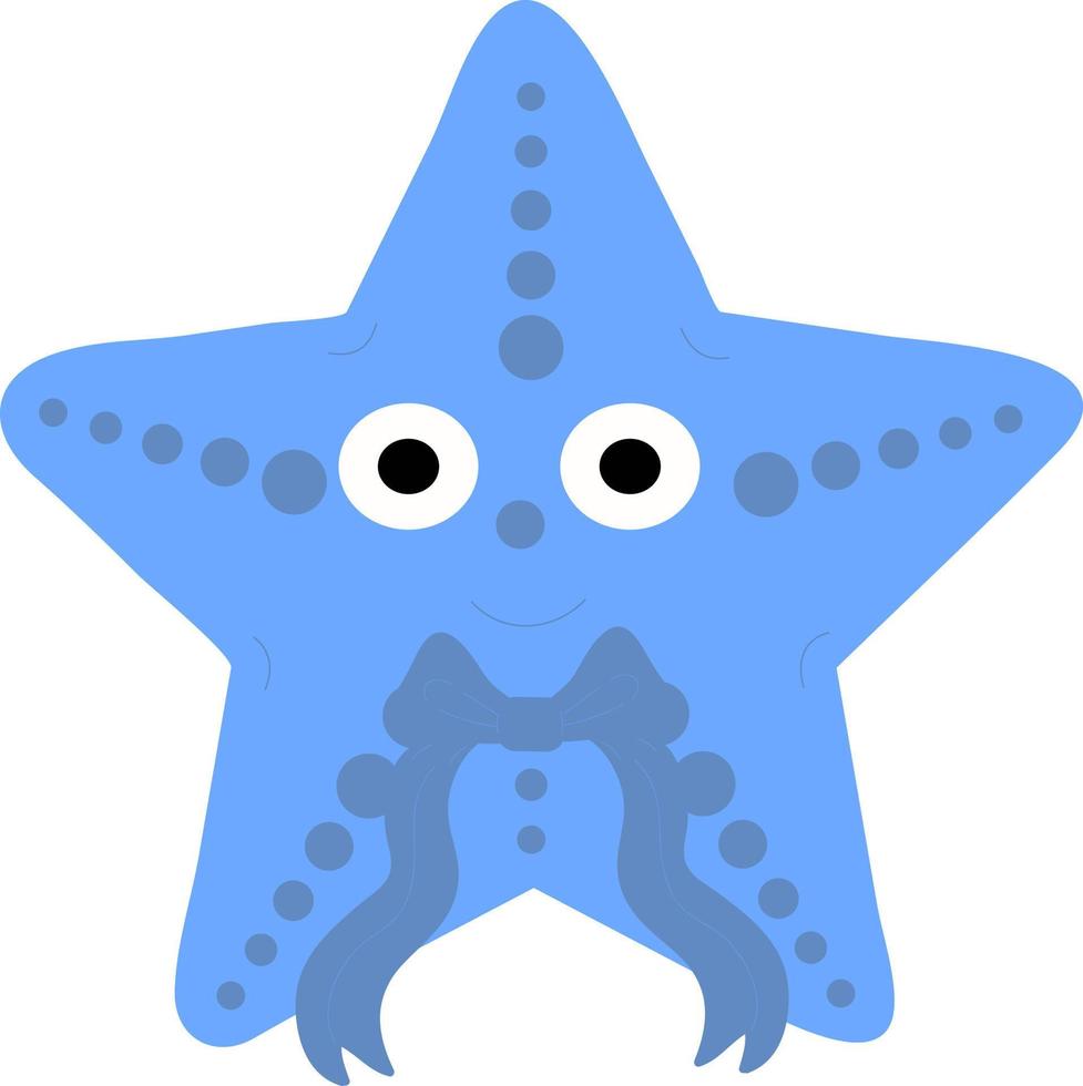 étoile de mer de style dessiné à la main vecteur
