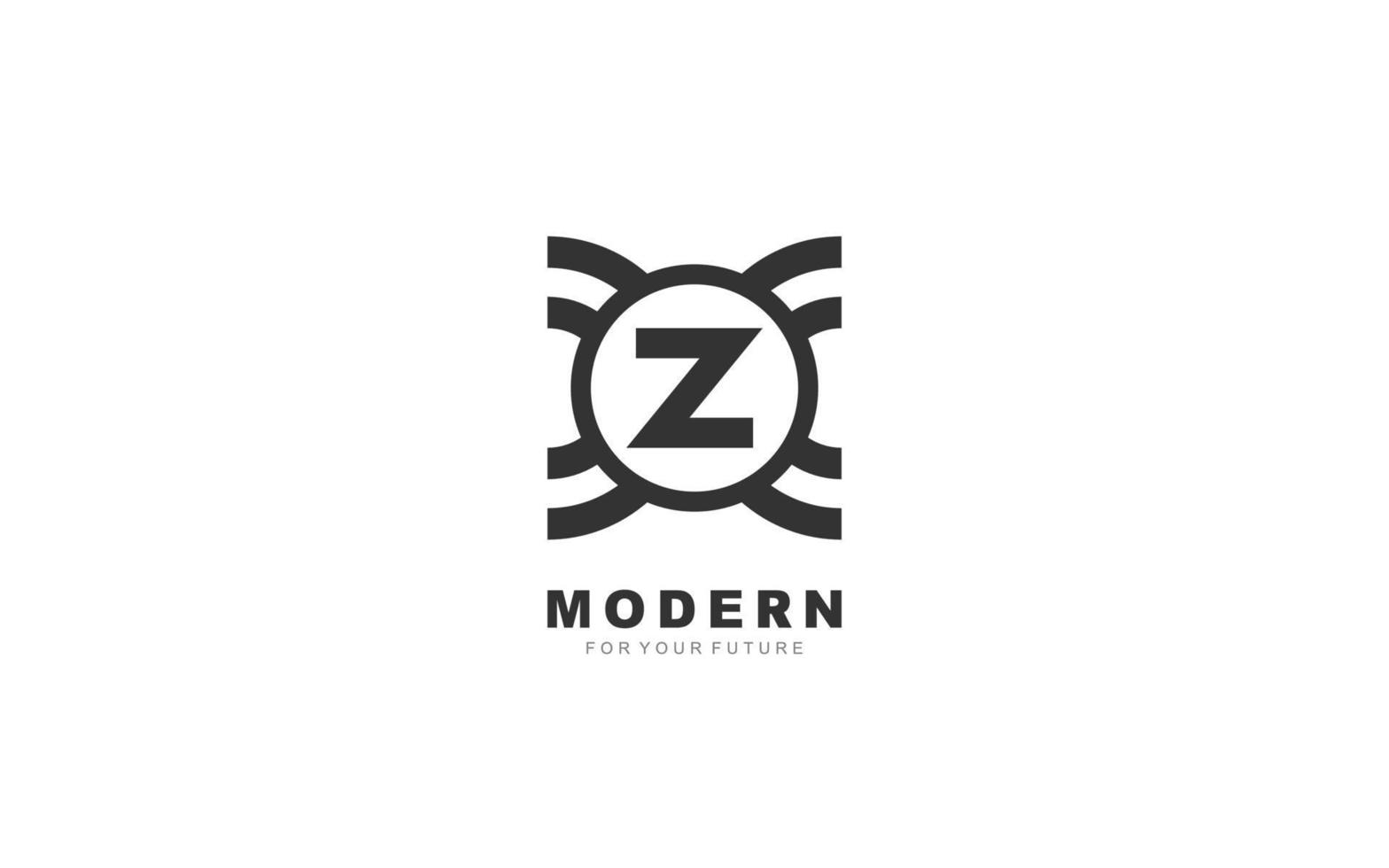 résumé du logo de la lettre z pour la société d'identité. illustration vectorielle de modèle alphabet pour votre marque. vecteur