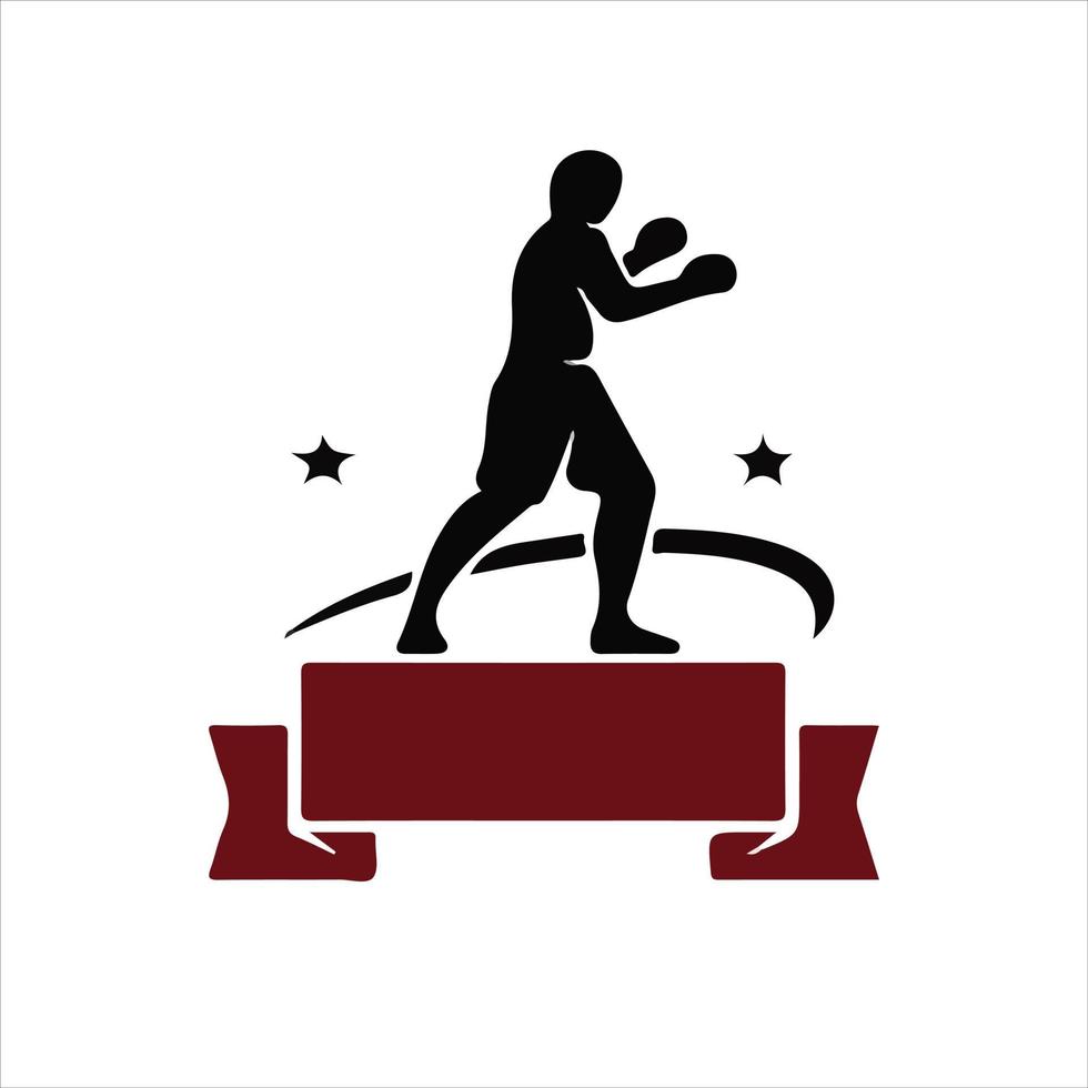 logo de boxe création de logo de sport de mascotte de boxe, gant de boxe, jour de boxe vecteur