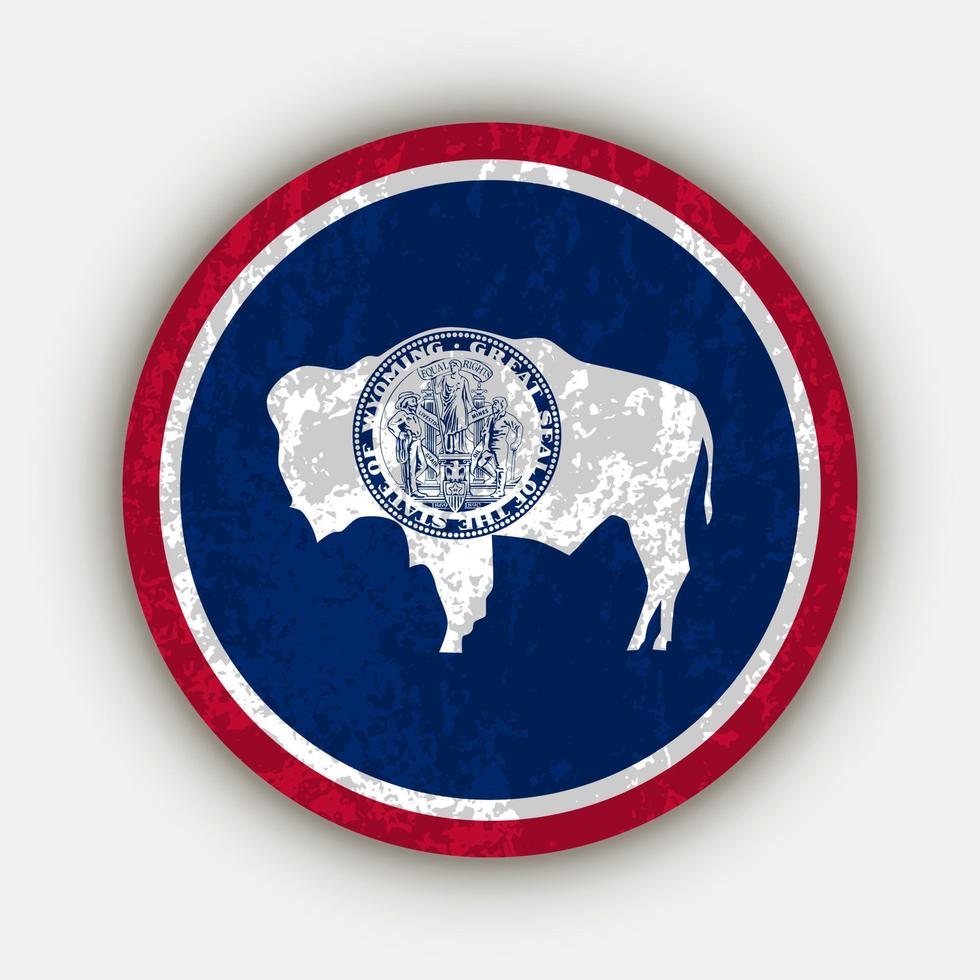 drapeau de l'état du wyoming. illustration vectorielle. vecteur