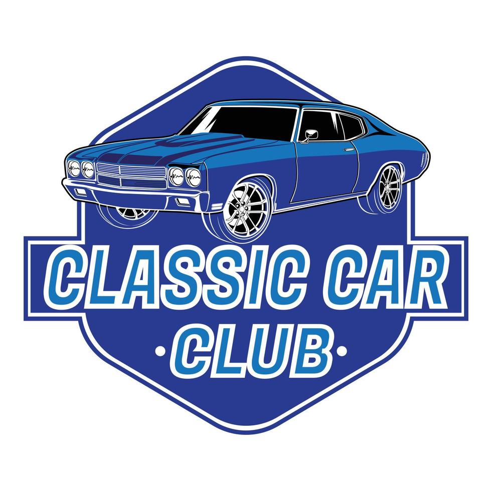 logo de voiture classique vecteur