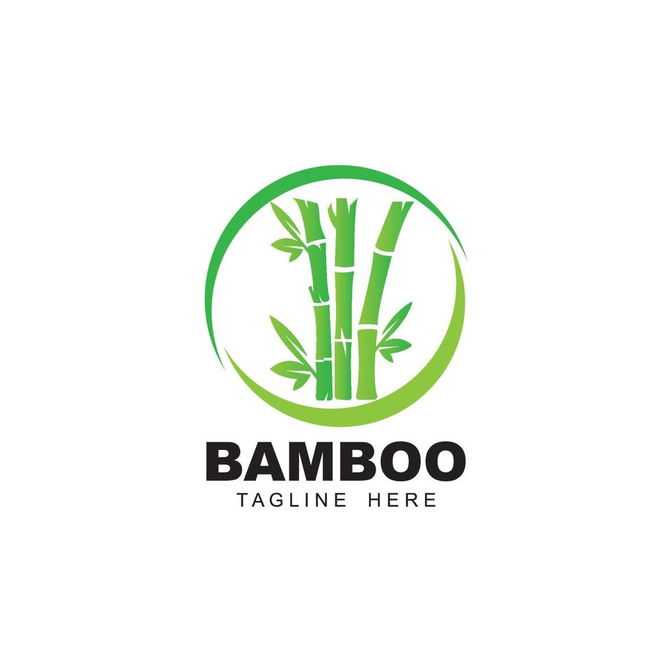 icône de vecteur de logo de bambou