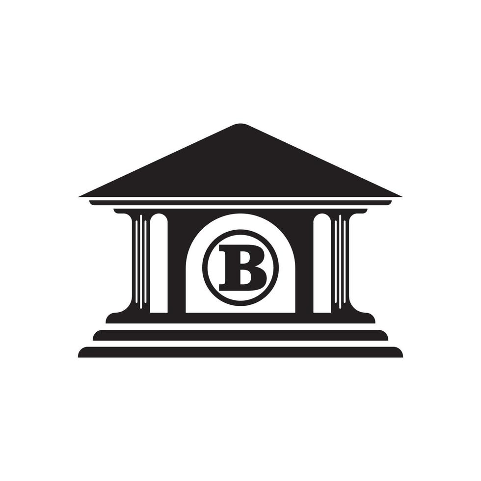 conception de vecteur de logo icône banque