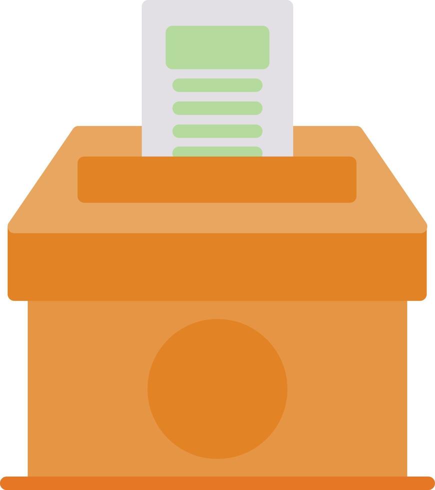 icône plate de papier de vote vecteur
