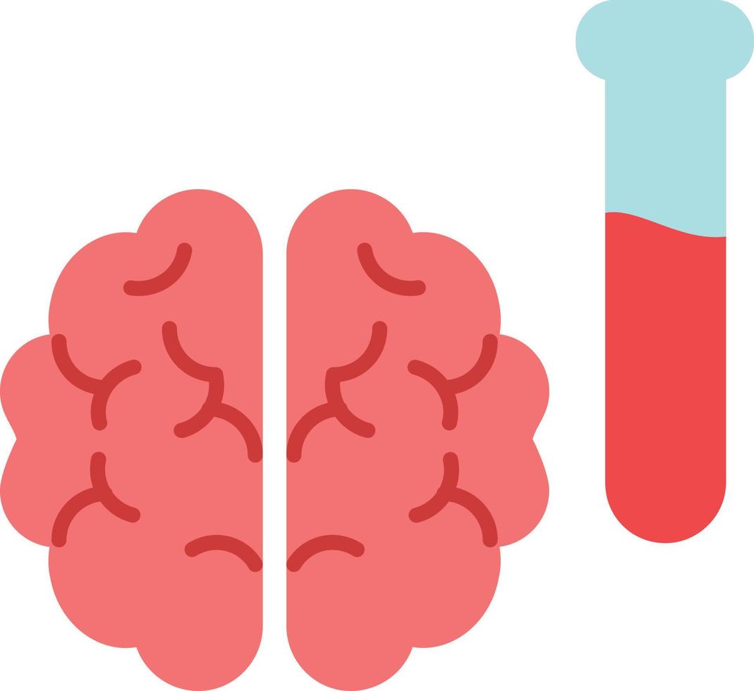 icône plate du cerveau vecteur