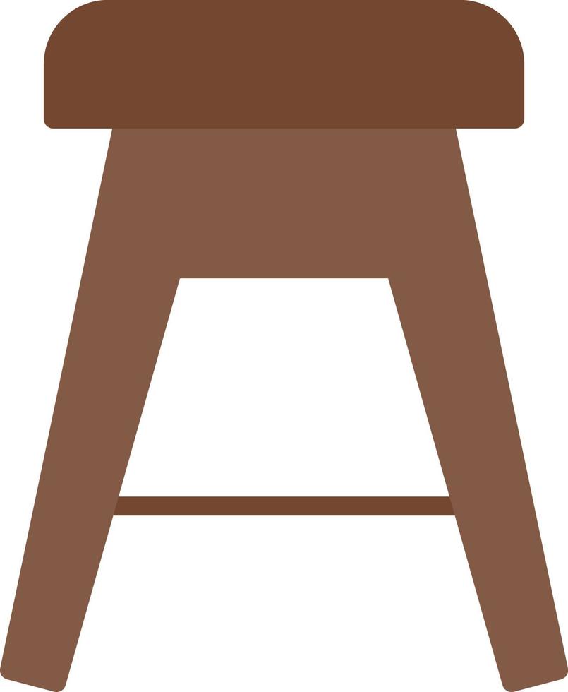 icône plate de tabouret de bar vecteur