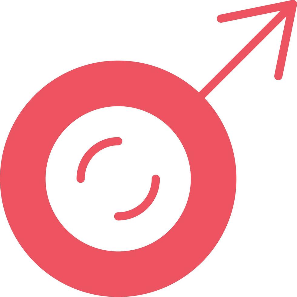 icône plate de symbole de sexe masculin vecteur