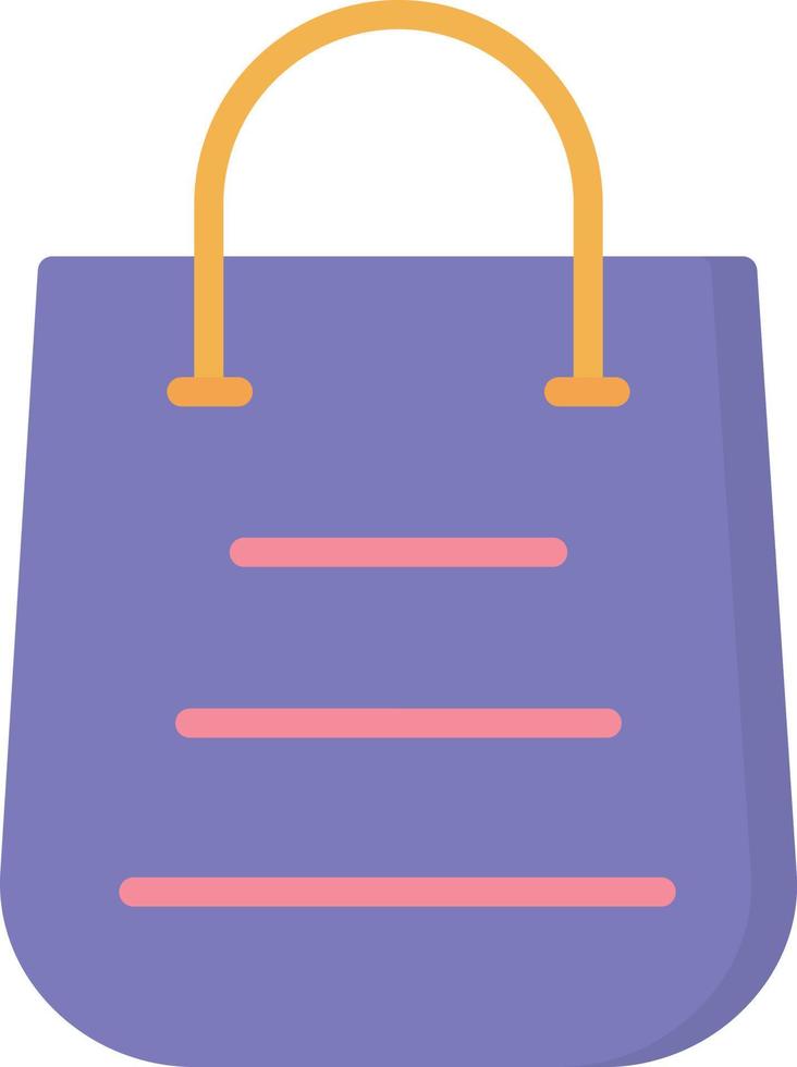 icône plate de sac à provisions vecteur