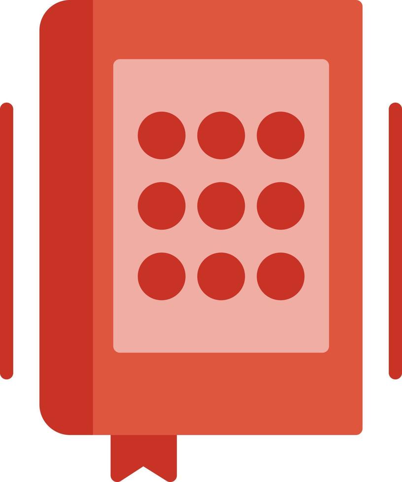 icône plate de code braille vecteur