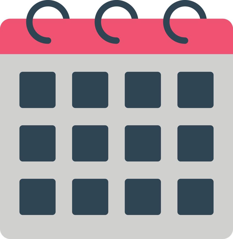 icône plate de calendrier vecteur