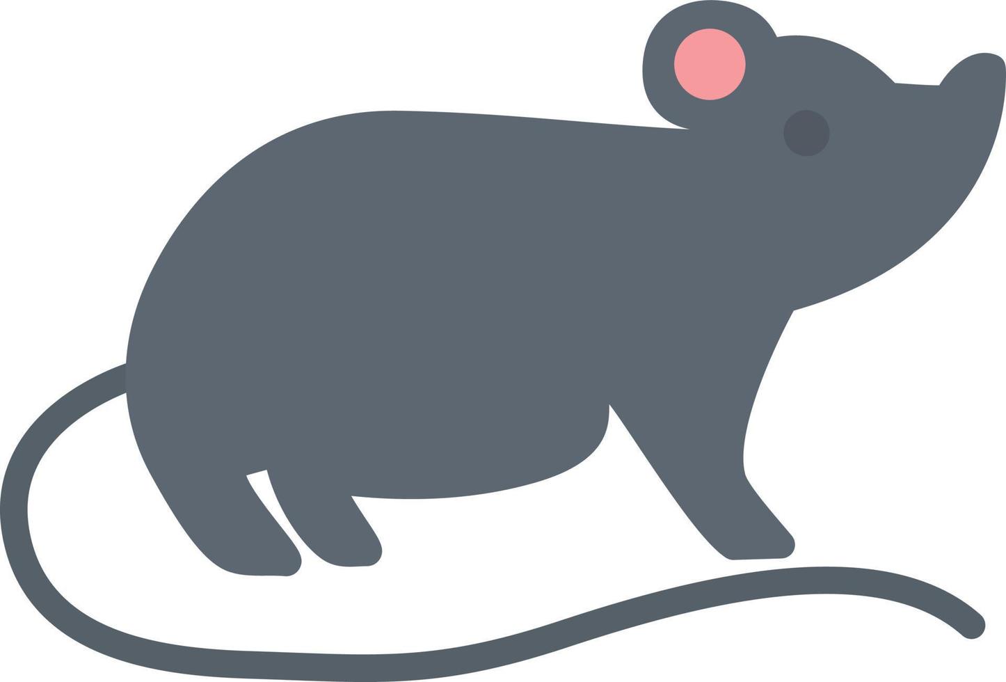 icône plate de souris vecteur