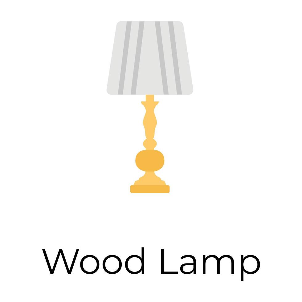 lampe en bois tendance vecteur