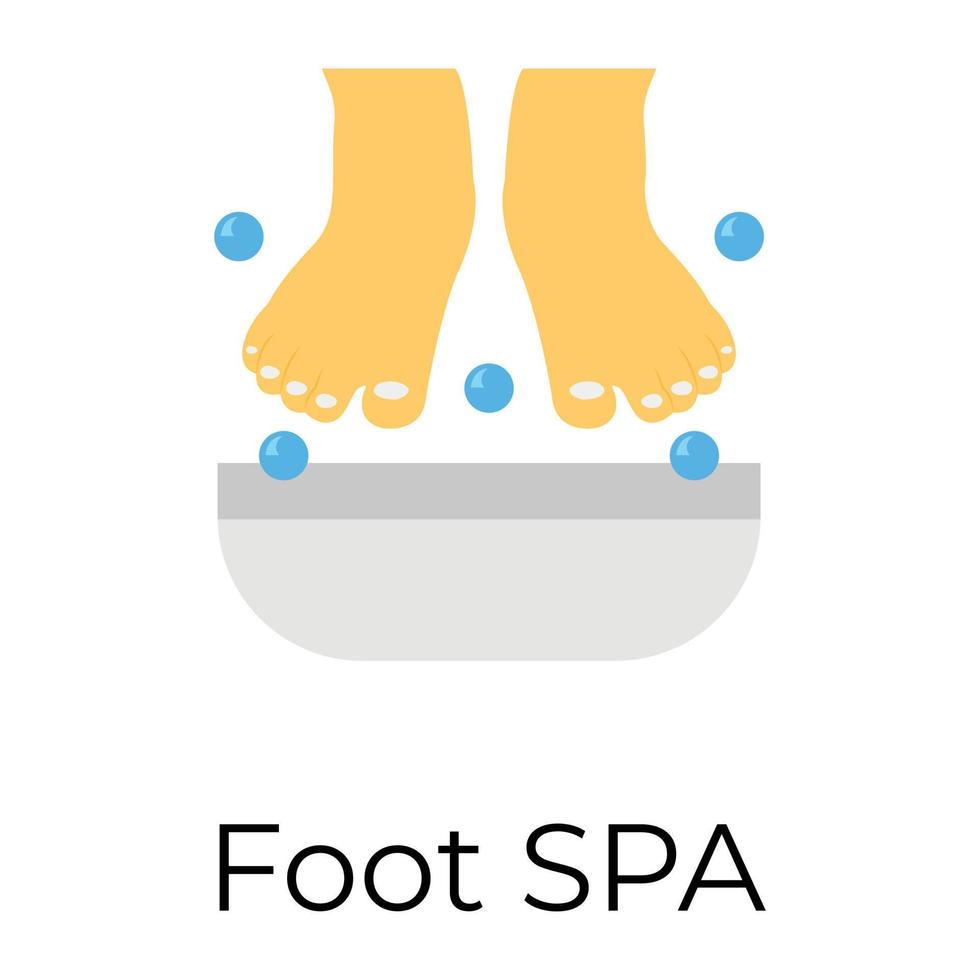 spa pour les pieds à la mode vecteur