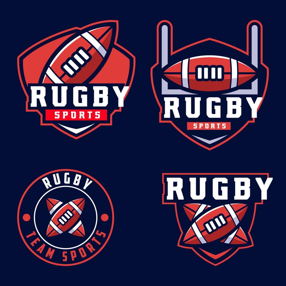 logo de sport de rugby vecteur