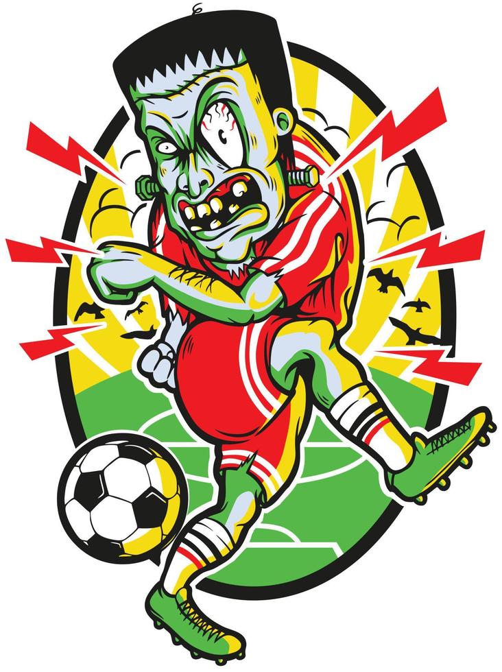football zombie illustration vecteur art