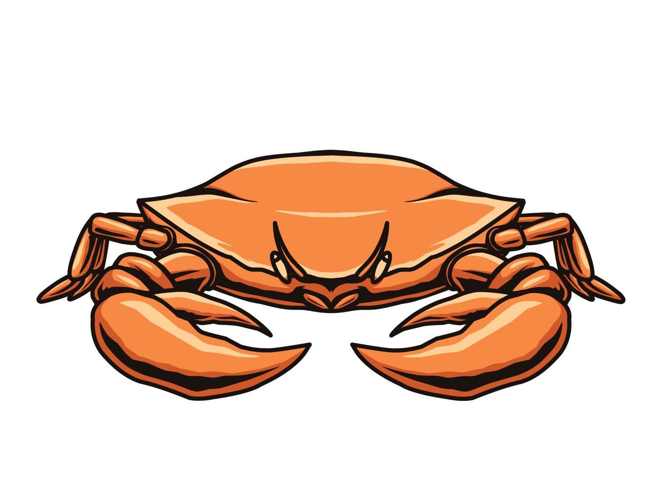 vecteur de crabe sur fond blanc