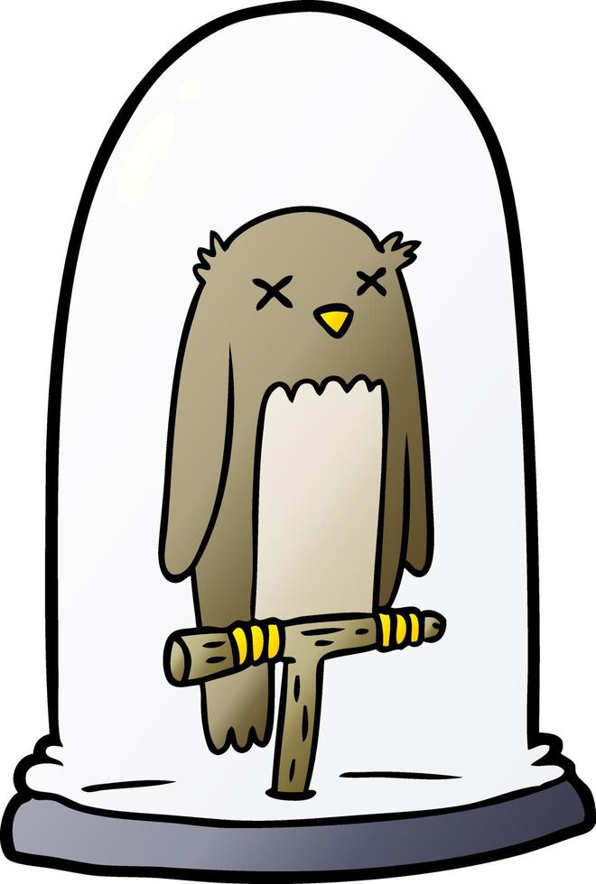 hibou en peluche de dessin animé vecteur