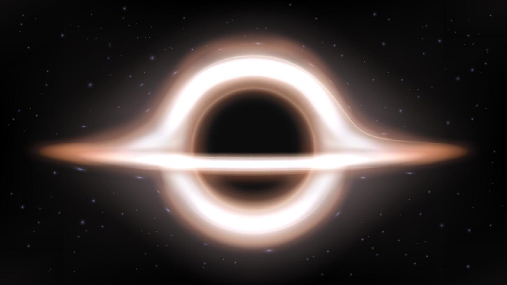trou noir gargantua, concept d'espace. illustration vectorielle vecteur