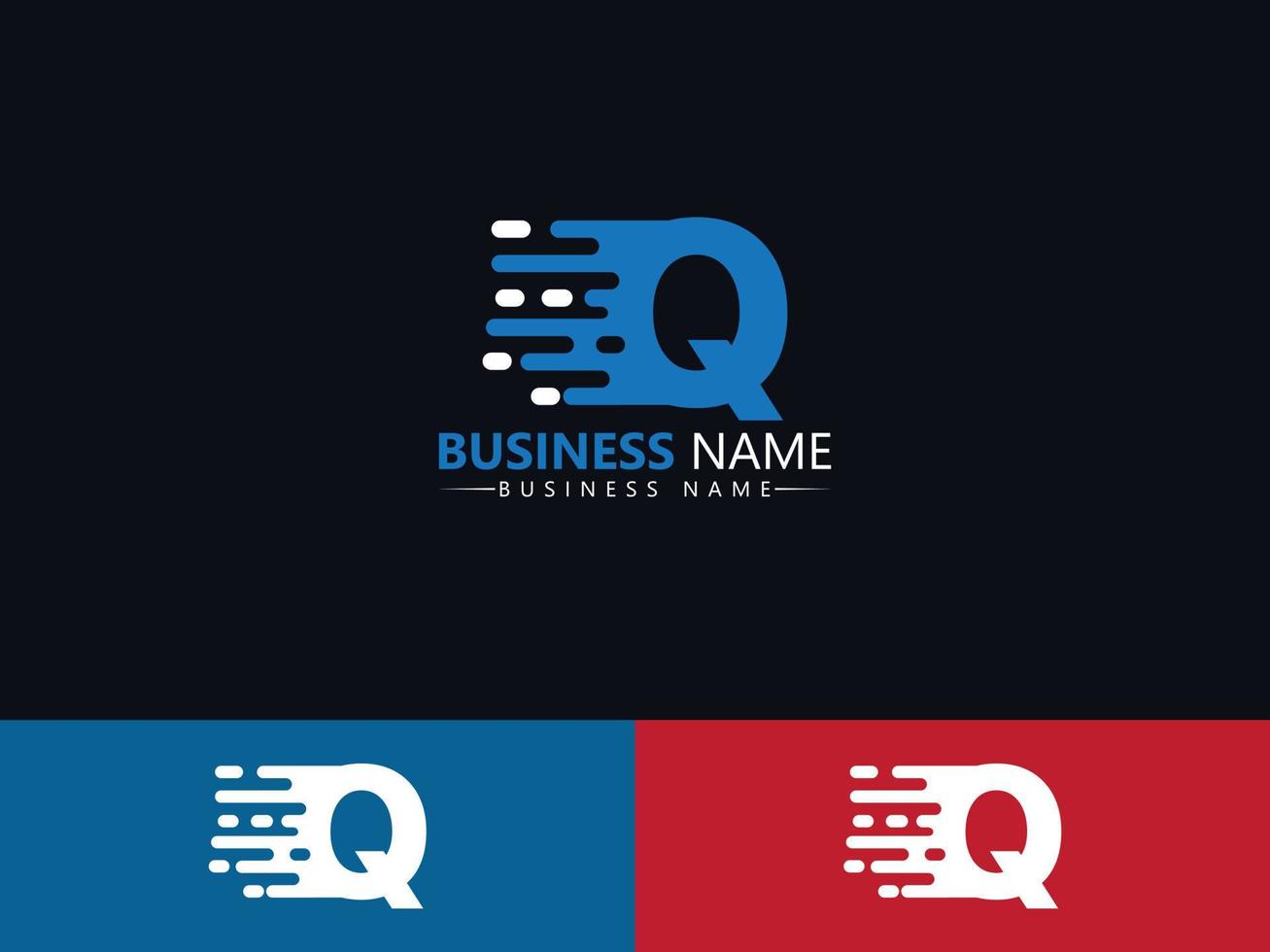 lettre q qq livraison express logo icon design vecteur