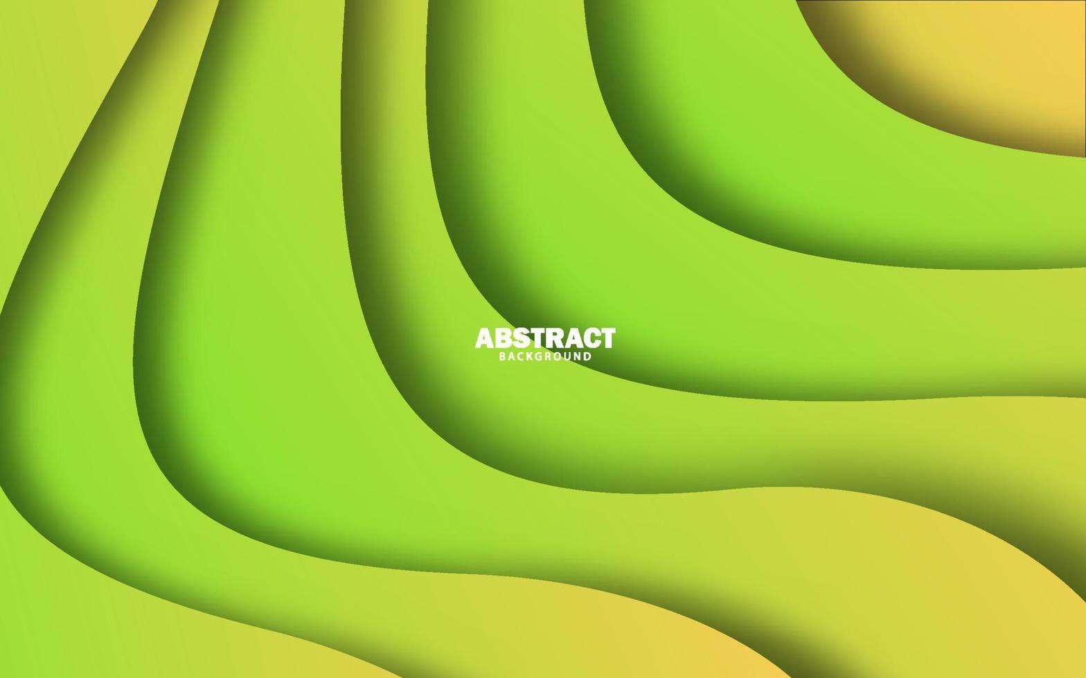 papercut vague forme abstraite fond de couleur verte vecteur