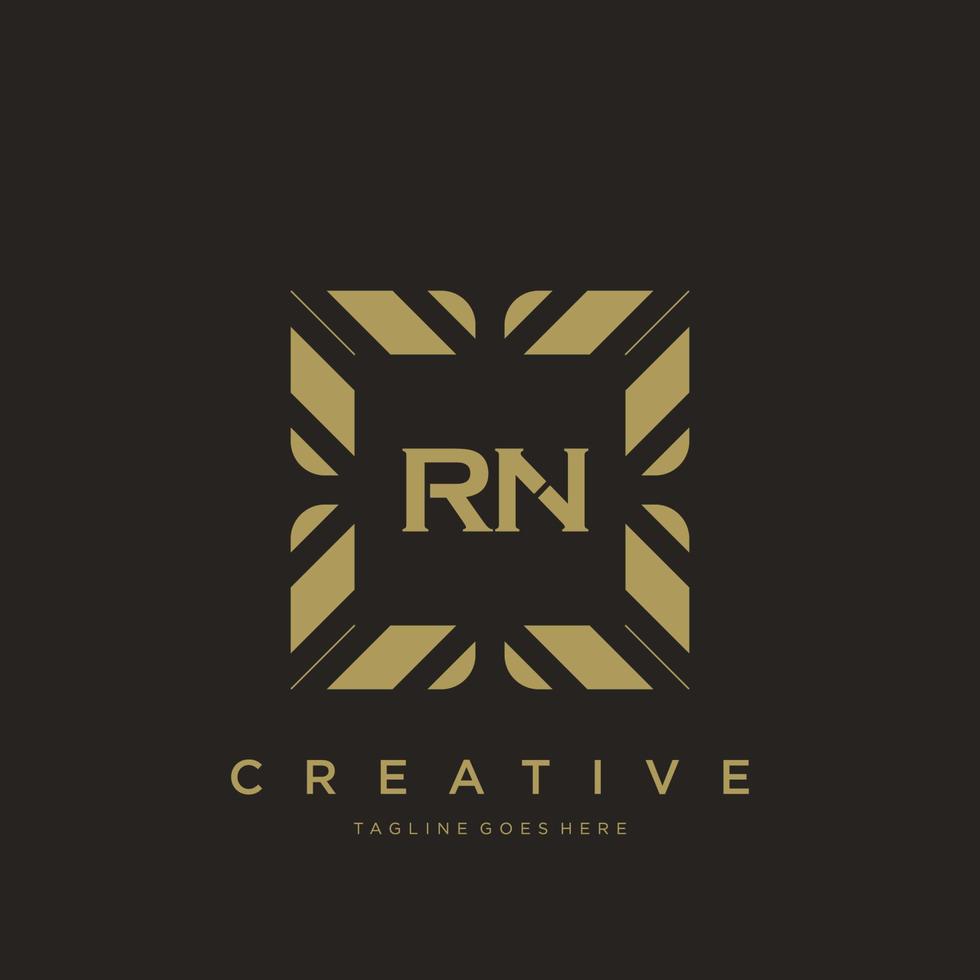 rn lettre initiale luxe ornement monogramme logo modèle vecteur