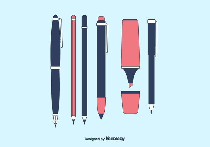 Vector Outils d'écriture Collection