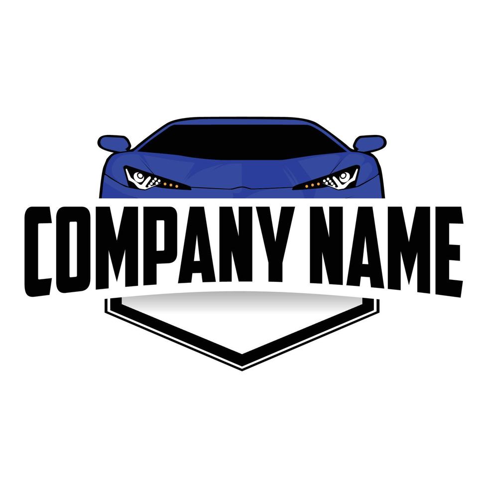 création de logo de garage de salle d'exposition automobile vecteur