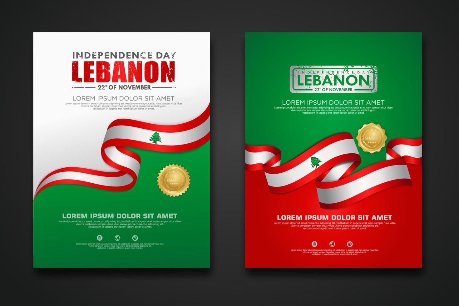 définir la conception de l'affiche le modèle de fond de la fête de l'indépendance du liban vecteur