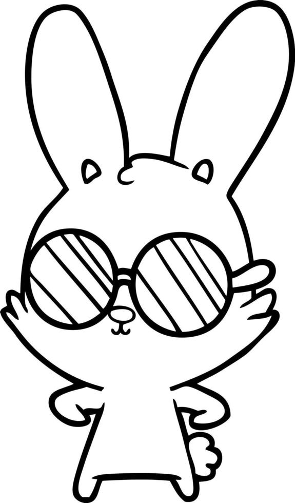 personnage de lapin de vecteur en style cartoon