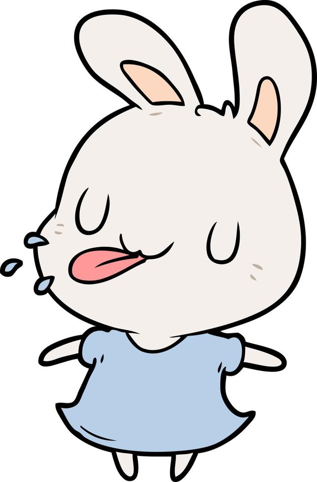 personnage de lapin de vecteur en style cartoon