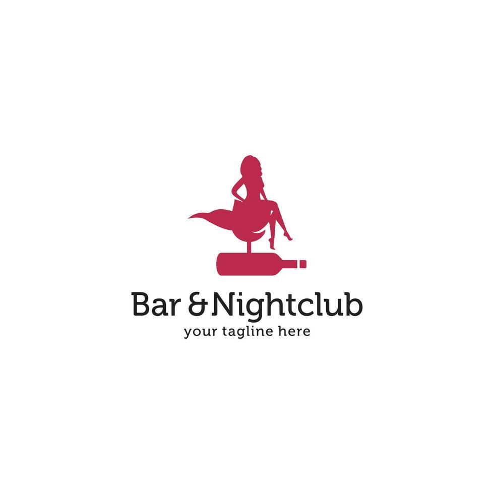 modèle de vecteur de logo bar et discothèque