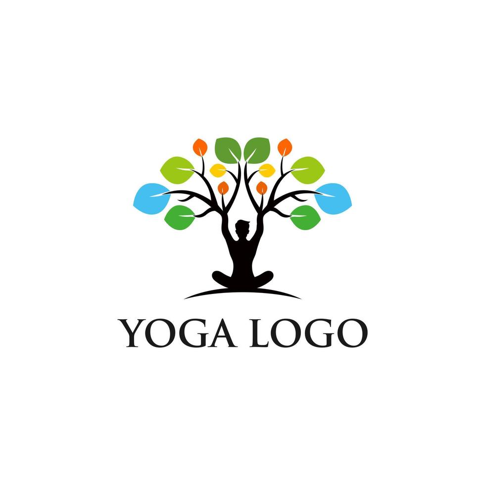 modèle de vecteur de conception de logo de yoga