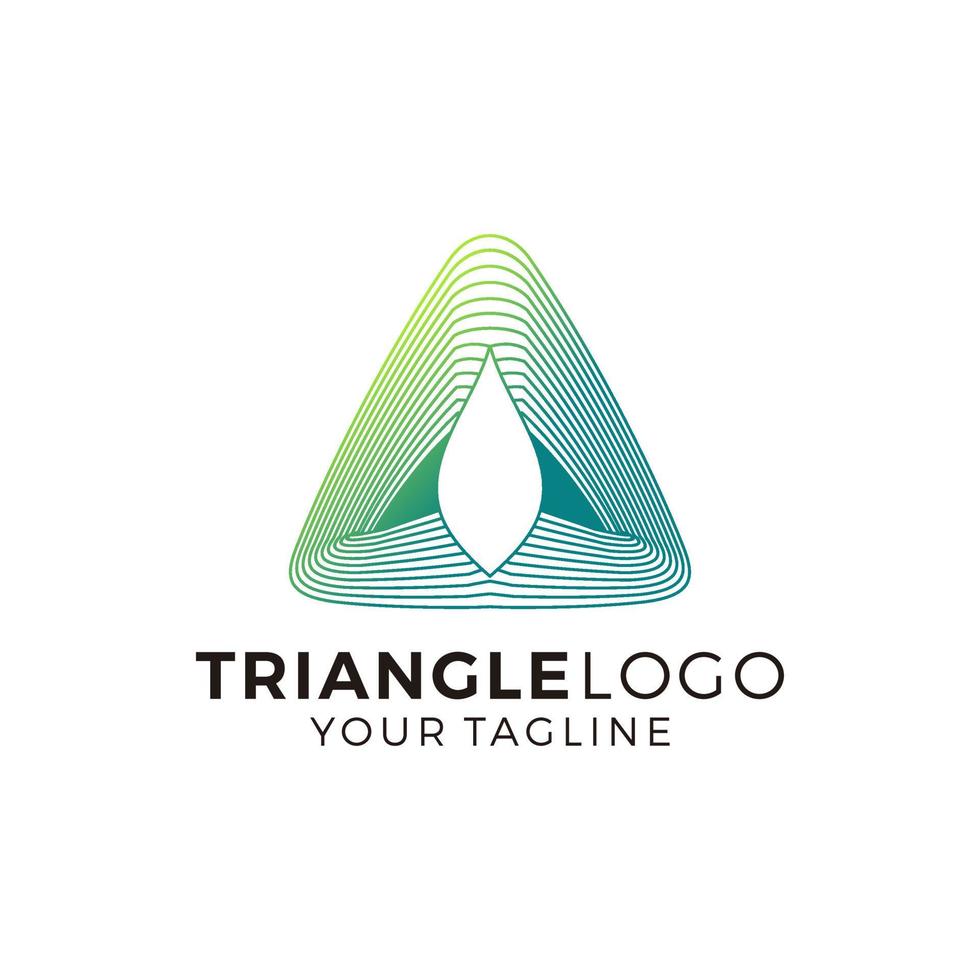 illustration vectorielle de conception de logo multicolore triangle abstrait vecteur